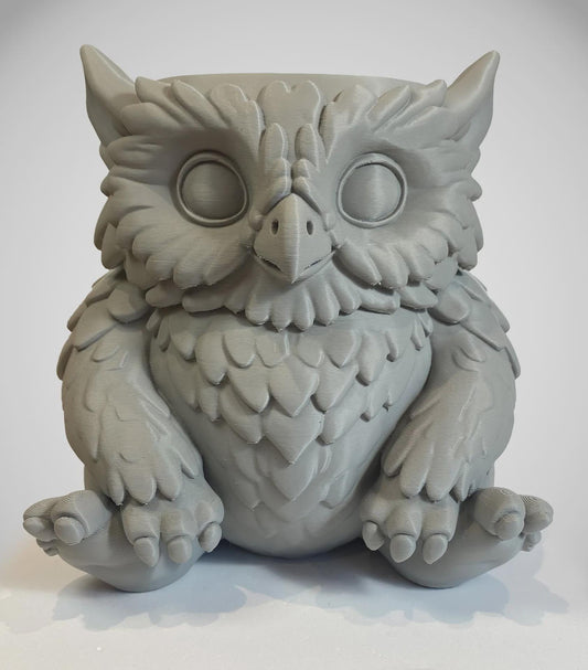 Chibi Owlbear Planter | D&D Owlbear Plant Pot | Baldur's Gate 3 Inspired Desk Planter | 3D Printed Succulent Pot | Dungeon Decor Gift