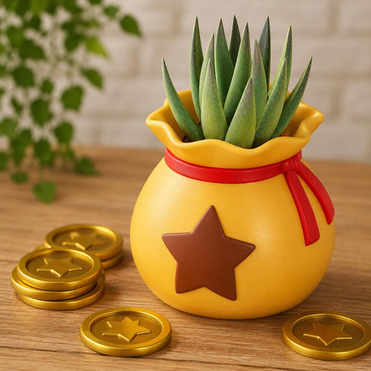 Bell Bag Planter & Pen Holder | Animal Crossing Inspired Plant Pot | Succulent Pot | Gaming Desk Organizer | 3D Printed