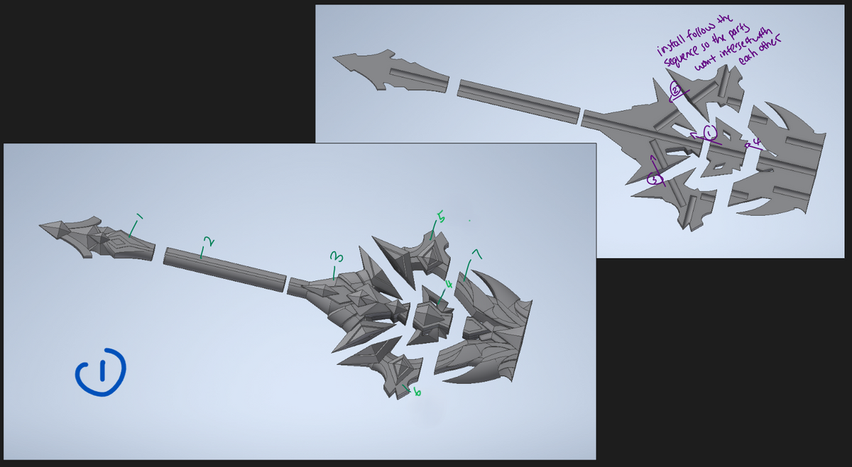Gest of the Mighty Wolf Sword - Varka Genshin Impact Cosplay Prop