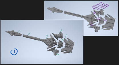 Gest of the Mighty Wolf Sword - Varka Genshin Impact Cosplay Prop