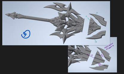 Gest of the Mighty Wolf Sword - Varka Genshin Impact Cosplay Prop