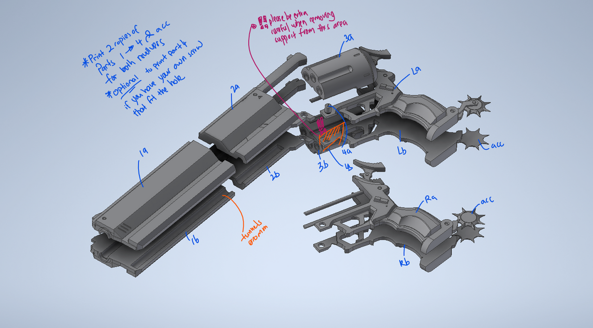 Billy Kid Revolvers - Zenless Zone Zero Cosplay Props