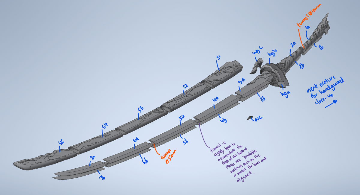 Acheron Katana - Honkai: Star Rail Cosplay Prop