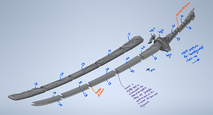 Acheron Katana - Honkai: Star Rail Cosplay Prop