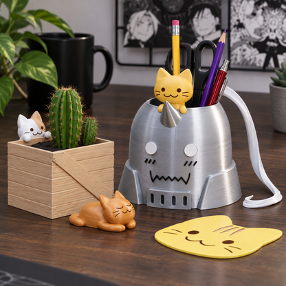 Fullmetal Alchemist Alphonse Pen Holder & Planter Set