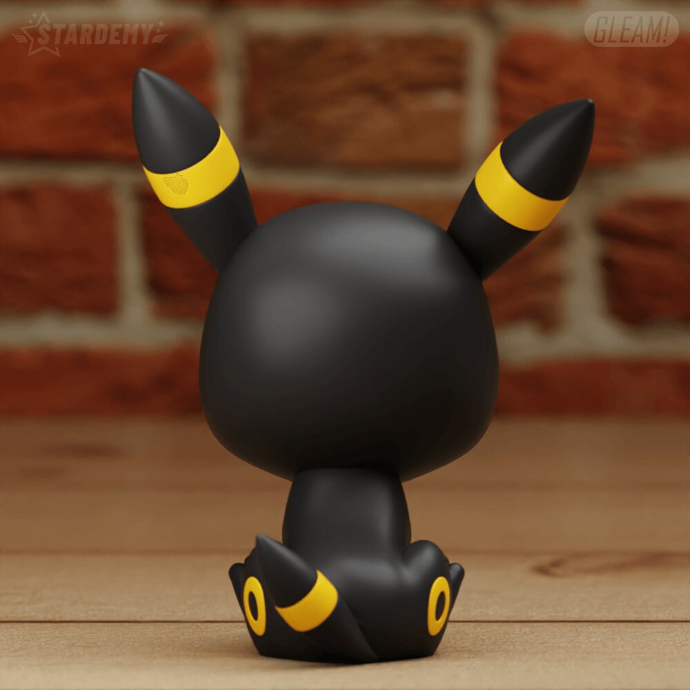 Chibi Umbreon Shiny Pokemon Statue Figure Colour 3D Printed Desk Decoration Model Decor Figurine