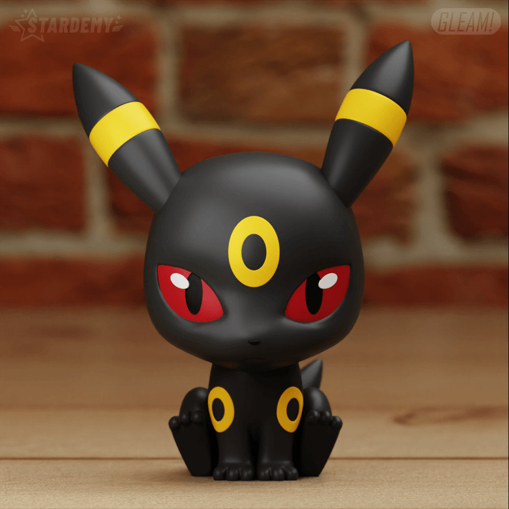 Chibi Umbreon Shiny Pokemon Statue Figure Colour 3D Printed Desk Decoration Model Decor Figurine