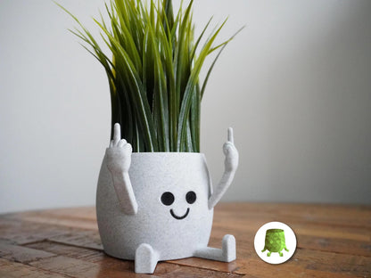Cheeky Smiley Face Plant Pot