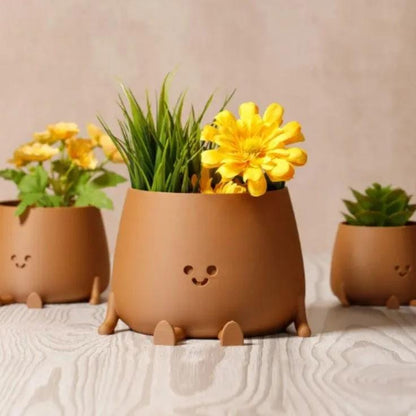 Cute Happy Face Pot Planter