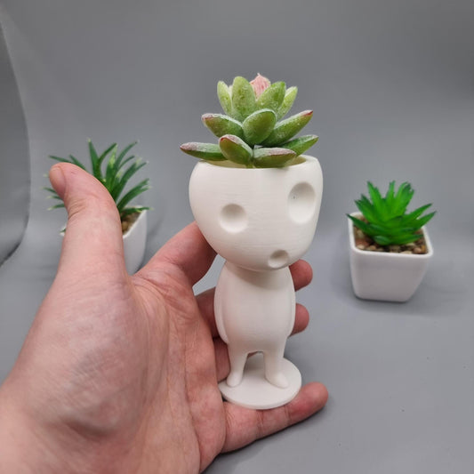 Standing Kodama Planter - Studio Ghibli Inspired - Princess Mononoke - Planters for Succulents - Tree Spirit - Indoor Plant Pot