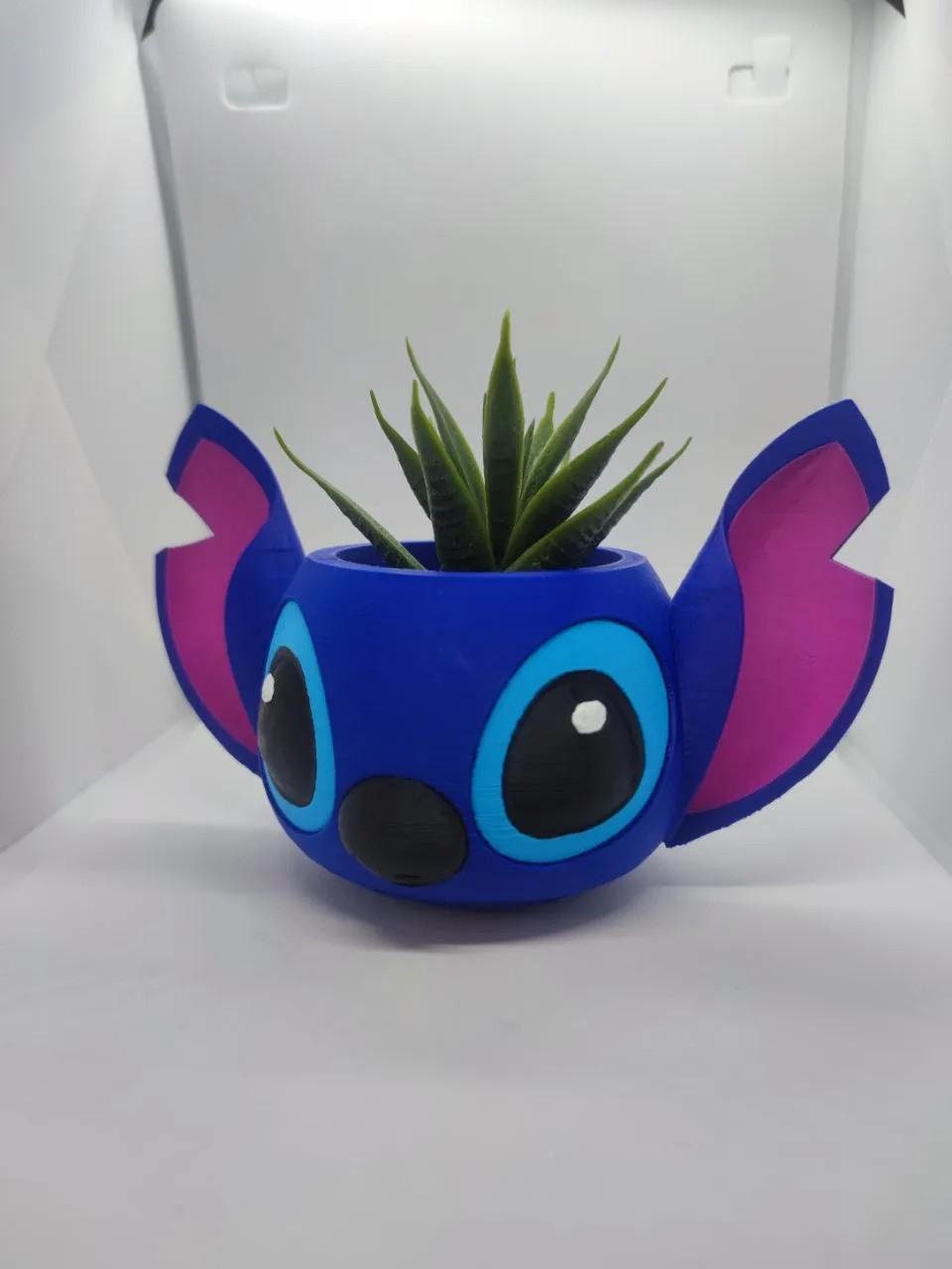Disney Stitch Planter Pot, Cute Desk Tidy Pen Holder, Lilo and Stitch Indoor Succulent or Cactus Planter