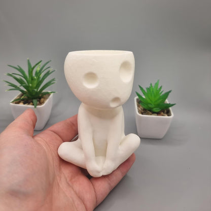 Sitting Kodama Planter with Crossed Legs