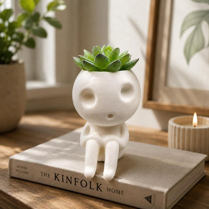Sitting Kodama Studio Ghibli Planter