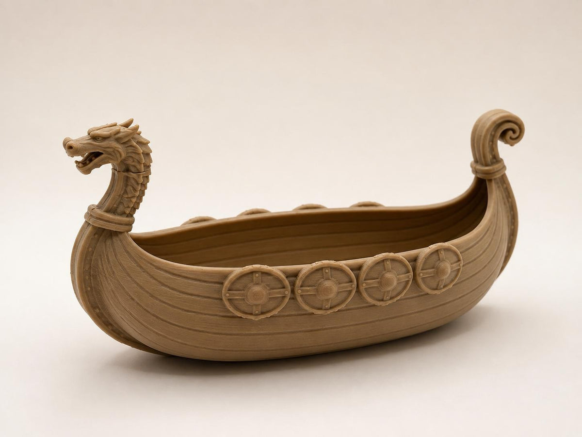 Viking Longship Planter | Norse Dragon Boat Succulent Pot | Nordic Plant Holder | Viking Decor | 3D Printed Planter | Small, Medium & Large