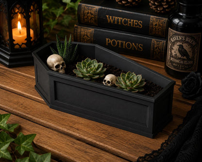 Coffin Planter with Drainage Tray