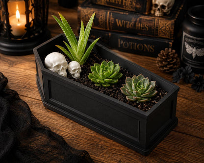 Coffin Planter with Drainage Tray