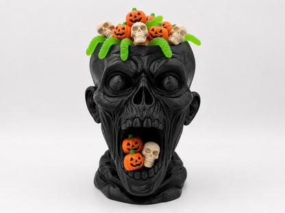 Zombie Head Planter & Halloween Candy Bowl