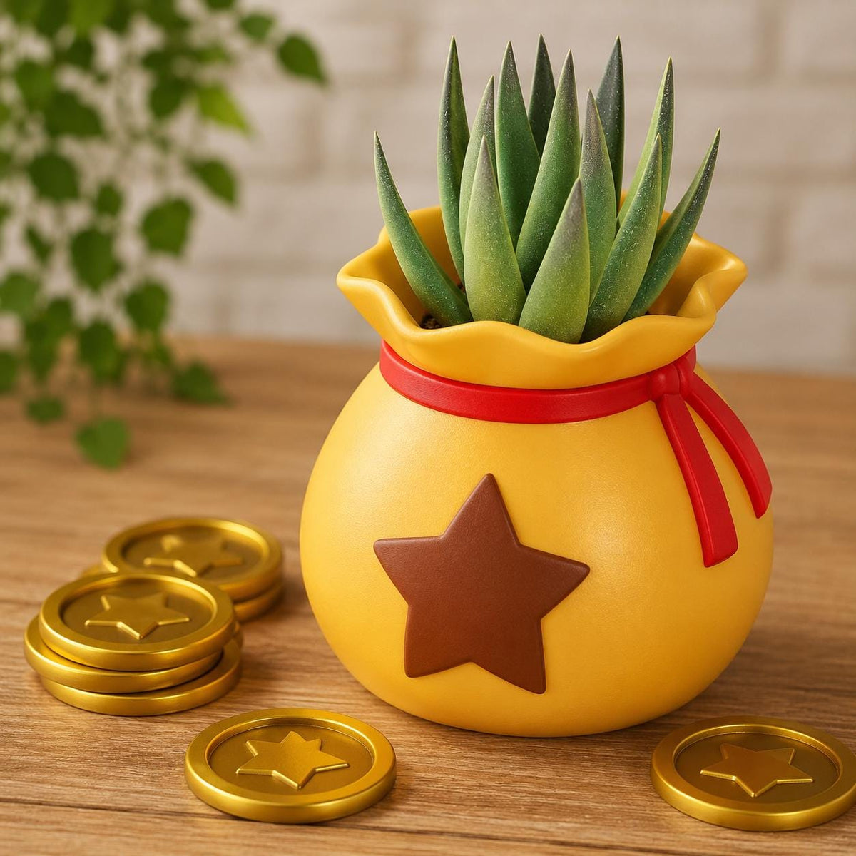 Bell Bag Planter & Pen Holder | Animal Crossing Inspired Plant Pot | Succulent Pot | Gaming Desk Organizer | 3D Printed