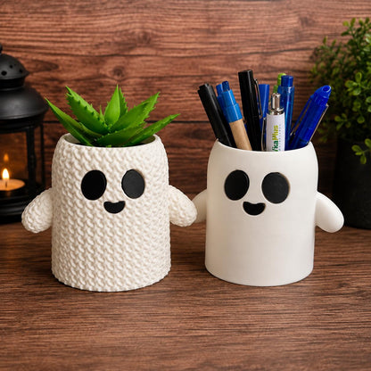 Cute Ghost Planter & Pencil Holder