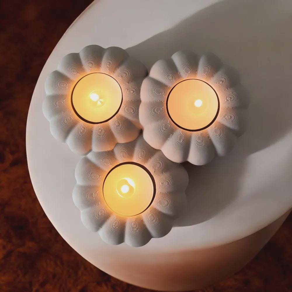 Pumpkin Tealight Holder – Autumn Candle Holder for 3 Tealights – Pumpkin Home Decor – Fall Table Decoration – Halloween Decor